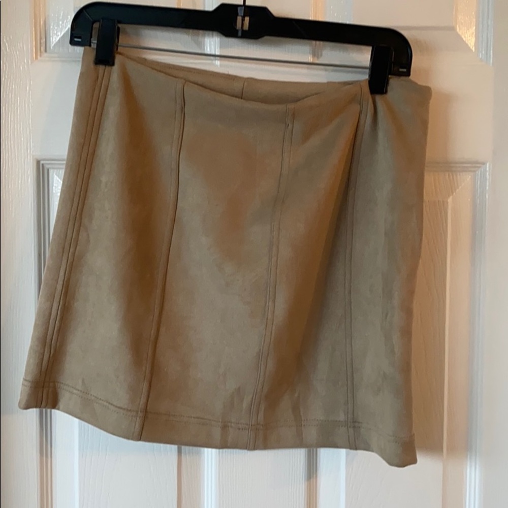 Taupe mini skirt